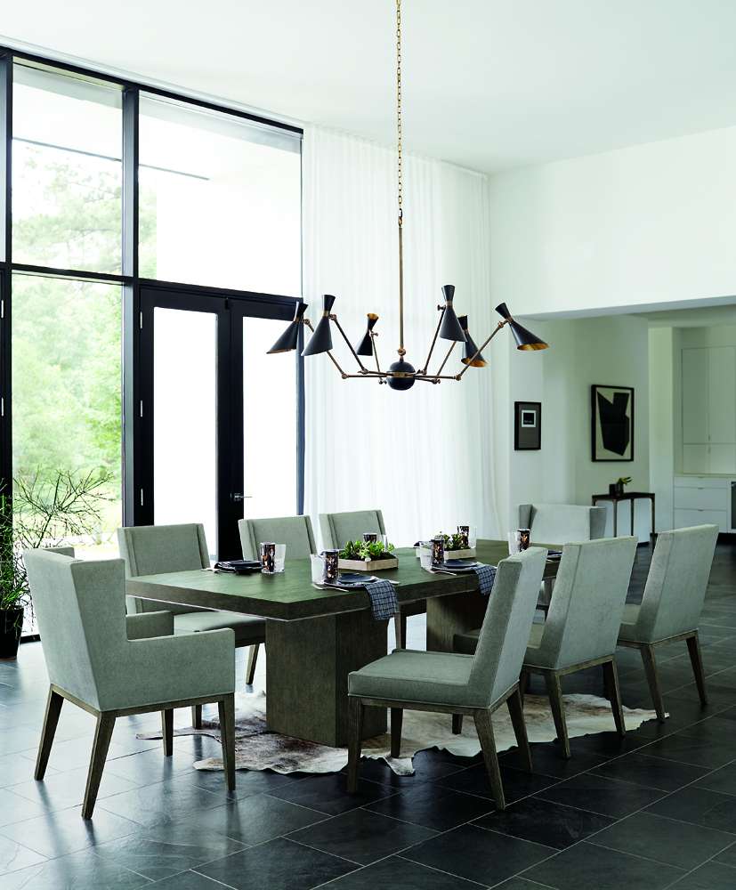 Bernhardt - Linea 9-Piece Dining Set in Cerused Charcoal - K1932 veiw 1