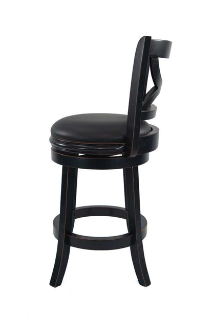 Boraam - 24in Florence Swivel Stool in Black Sandthru - 45724 veiw 4