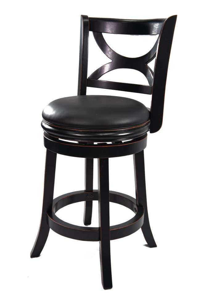 Boraam - 24in Florence Swivel Stool in Black Sandthru - 45724 veiw 6