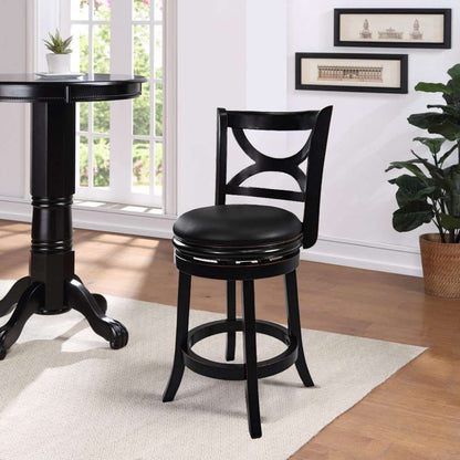 Boraam - 24in Florence Swivel Stool in Black Sandthru - 45724 veiw 9