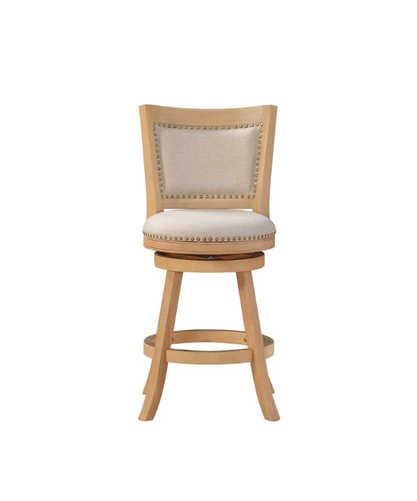 Boraam - 24in Melrose Counter Stool in White-Wash Wire-Brush And Ivory - 76624 veiw 1