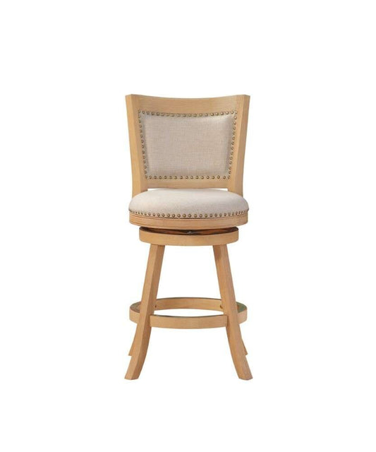 Boraam - 24in Melrose Counter Stool in White-Wash Wire-Brush And Ivory - 76624 veiw 1