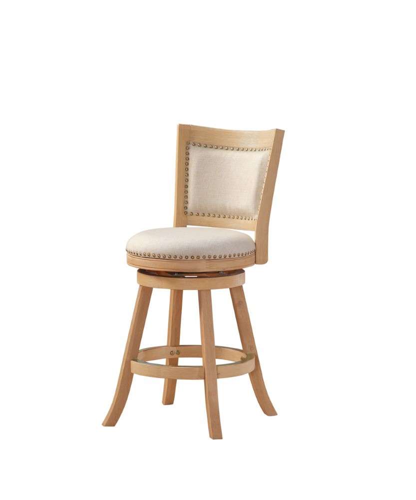Boraam - 24in Melrose Counter Stool in White-Wash Wire-Brush And Ivory - 76624 veiw 3