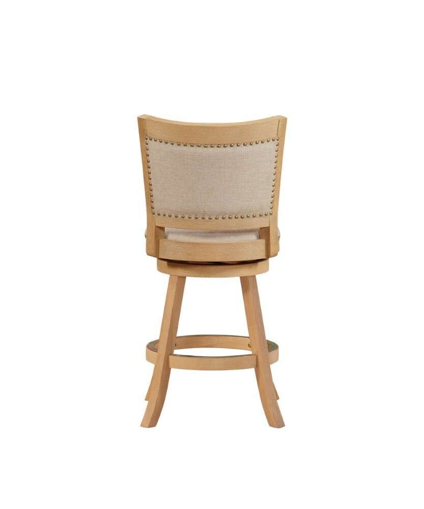 Boraam - 24in Melrose Counter Stool in White-Wash Wire-Brush And Ivory - 76624 veiw 4