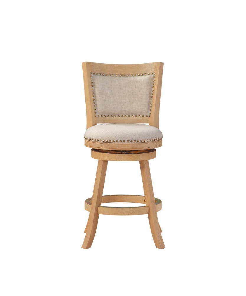 Boraam - 24in Melrose Counter Stool in White-Wash Wire-Brush And Ivory - 76624 veiw 5