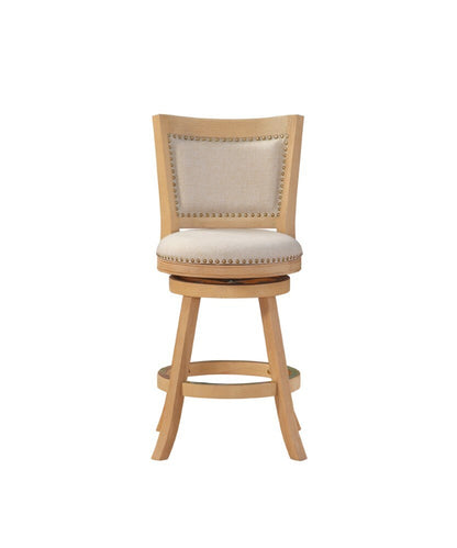 Boraam - 24in Melrose Counter Stool in White-Wash Wire-Brush And Ivory - 76624 veiw 5