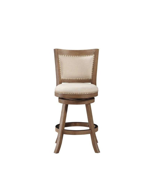 Boraam - 24in Melrose Counter Stool in Driftwood Gray Wire-Brush And Ivory - 76524 veiw 1