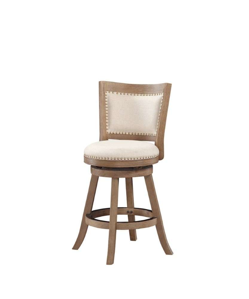 Boraam - 24in Melrose Counter Stool in Driftwood Gray Wire-Brush And Ivory - 76524 veiw 3