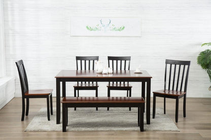 Boraam - 6Pc Bloomington Dining Set in Black and Cherry - 21035 veiw 1