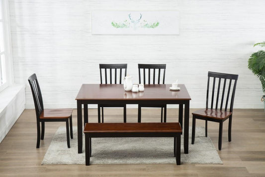 Boraam - 6Pc Bloomington Dining Set in Black and Cherry - 21035 veiw 2