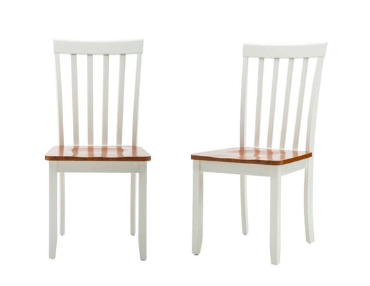 Boraam - Bloomington Dining Chair in White and Honey Oak (Set of 2) - 22031 veiw 1