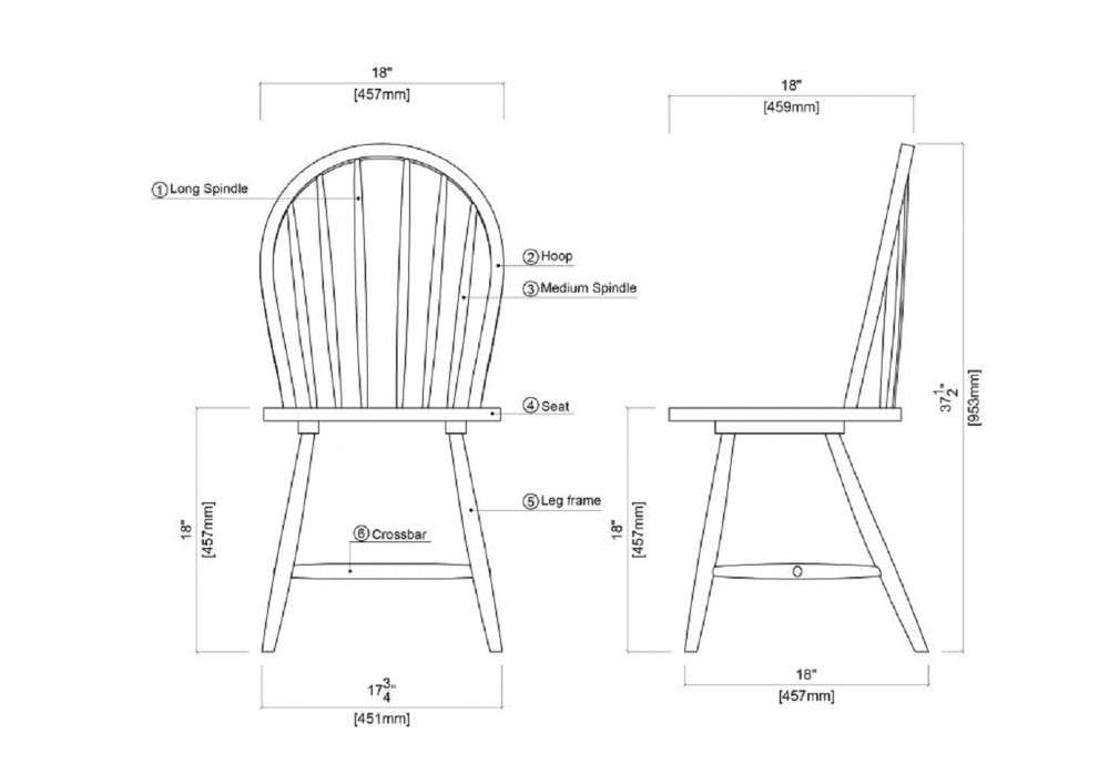 Boraam - Farmhouse Chair in Black and Cherry (Set of 2) - 31516 veiw 7