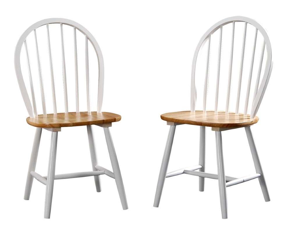 Boraam - Farmhouse Chair in White and Natural (Set of 2) - 31316 veiw 1