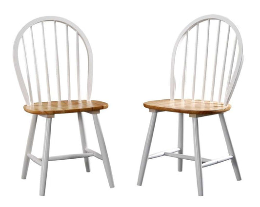 Boraam - Farmhouse Chair in White and Natural (Set of 2) - 31316 veiw 1