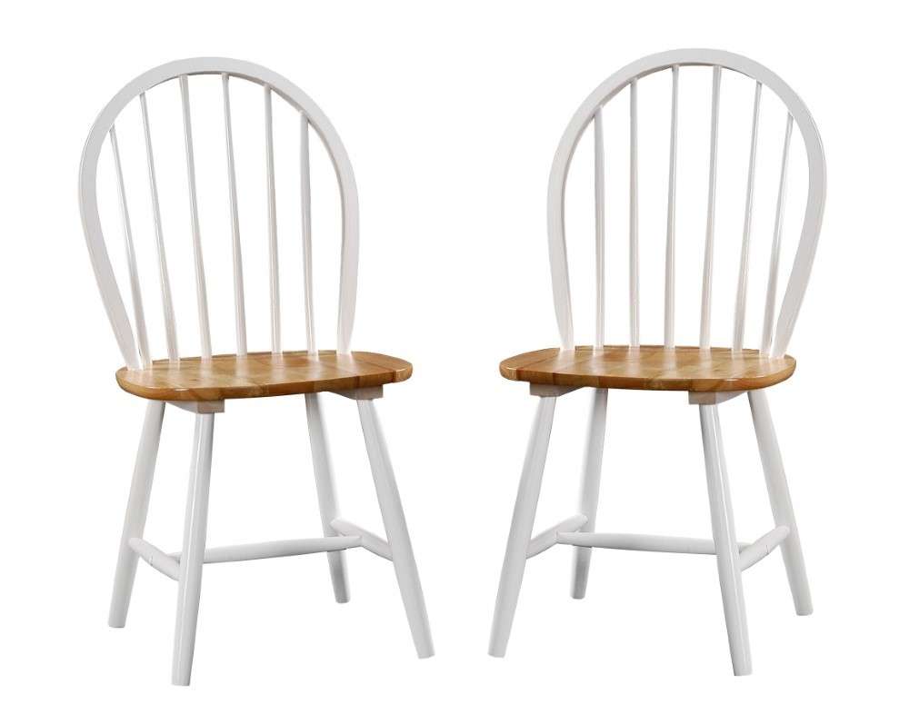 Boraam - Farmhouse Chair in White and Natural (Set of 2) - 31316 veiw 2