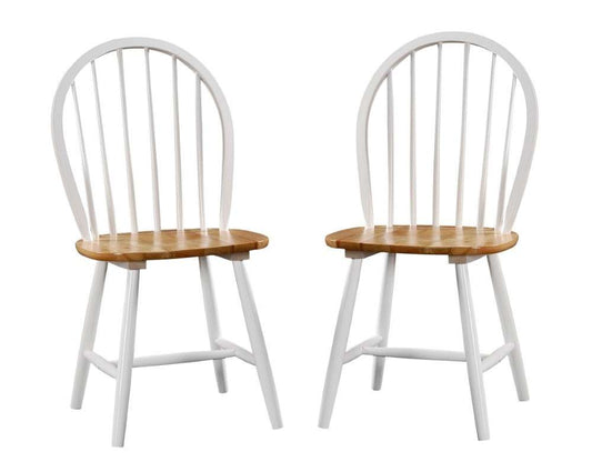 Boraam - Farmhouse Chair in White and Natural (Set of 2) - 31316 veiw 2