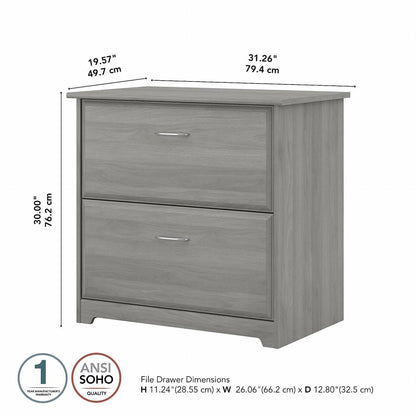 Bush Furniture - Cabot 2 Drawer Lateral File Cabinet in Modern Gray - WC31380 veiw 6