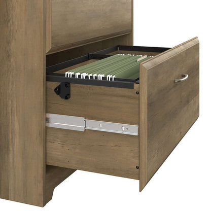 Bush Furniture  -  Cabot 2 Drawer Lateral File Cabinet in Reclaimed Pine  - WC31580 veiw 3