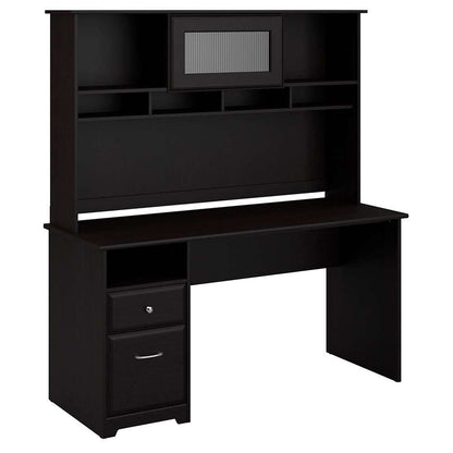 Bush Furniture - Cabot 60W Computer Desk with Hutch and Drawers in Espresso Oak - CAB042EPO veiw 1