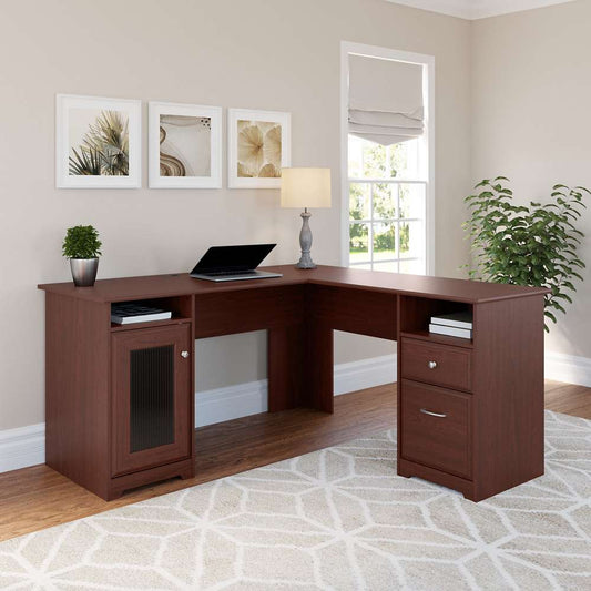 Bush Furniture  -  Cabot 60W L Shaped Computer Desk in Harvest Cherry  - WC31430K veiw 2