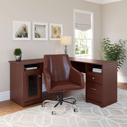 Bush Furniture  -  Cabot 60W L Shaped Computer Desk in Harvest Cherry  - WC31430K veiw 8
