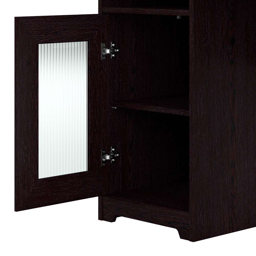 Bush Furniture - Cabot 60W L Shaped Computer Desk with Hutch in Espresso Oak - CAB001EPO veiw 4