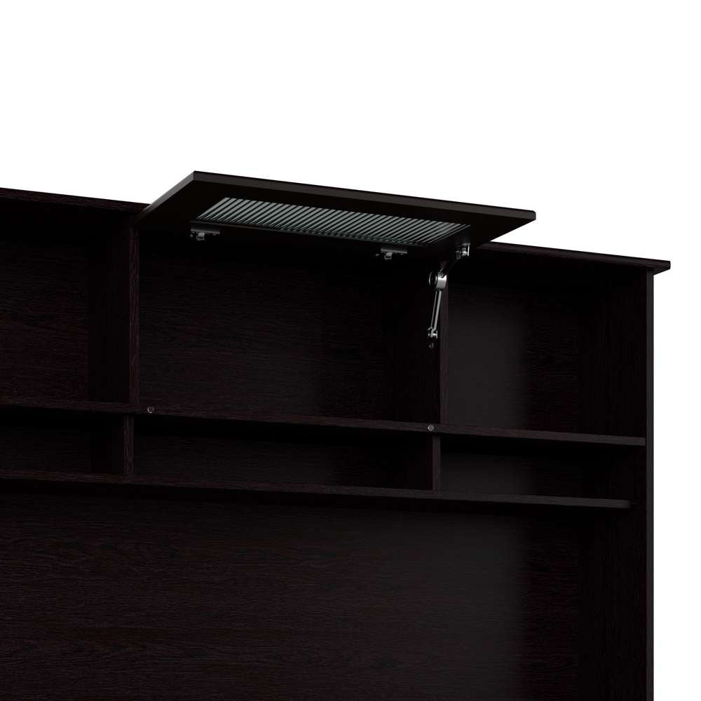 Bush Furniture - Cabot 60W L Shaped Computer Desk with Hutch in Espresso Oak - CAB001EPO veiw 5