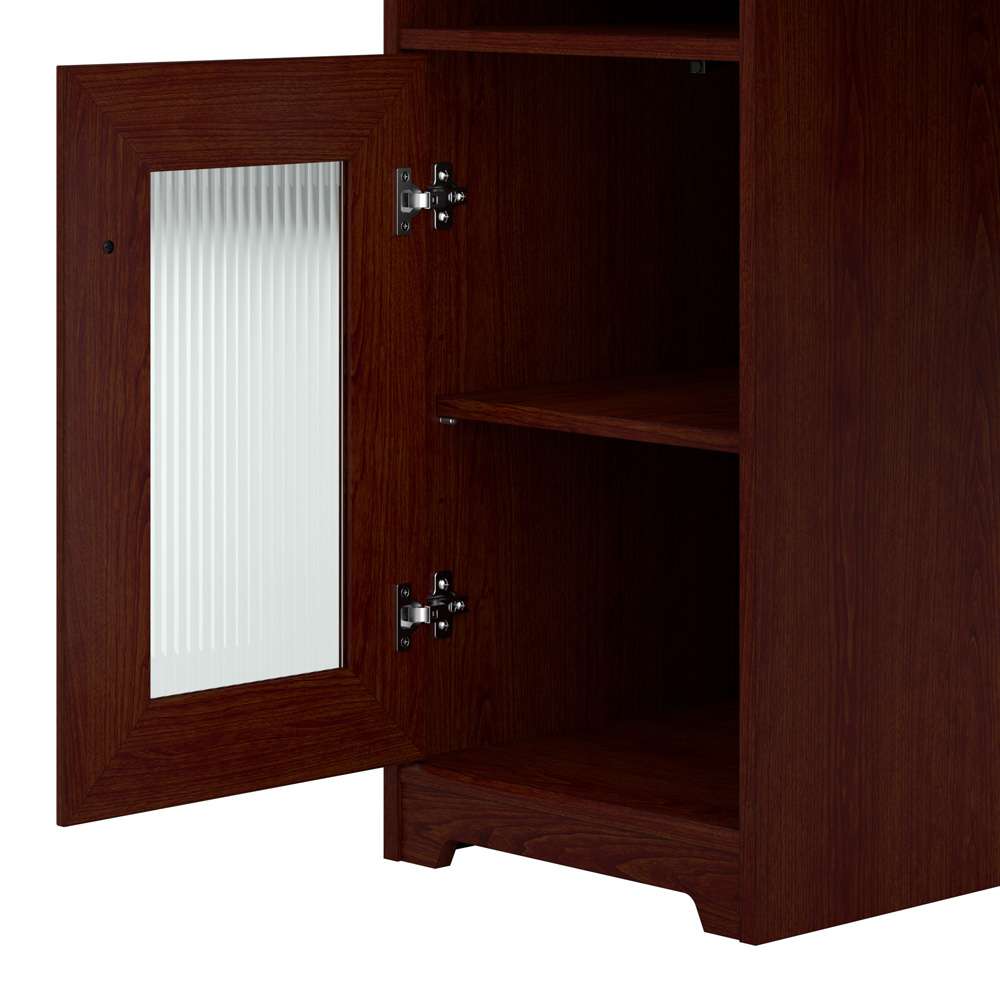 Bush Furniture - Cabot 60W L Shaped Computer Desk with Hutch in Harvest Cherry - CAB001HVC veiw 5