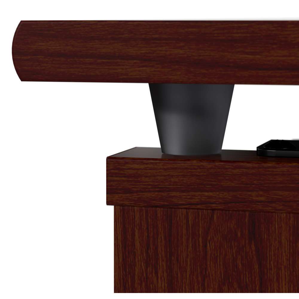 Bush Furniture - Cabot 72W 3 Position L Shaped Sit to Stand Desk in Harvest Cherry - CAB050HVC veiw 8