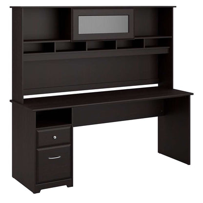 Bush Furniture - Cabot 72W Computer Desk with Hutch and Drawers in Espresso Oak - CAB049EPO veiw 1