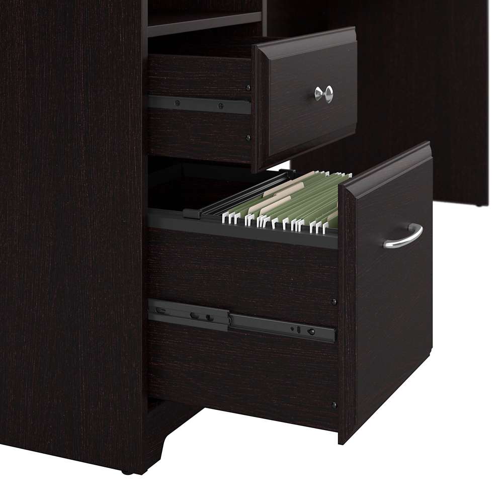 Bush Furniture - Cabot 72W Computer Desk with Hutch and Drawers in Espresso Oak - CAB049EPO veiw 6