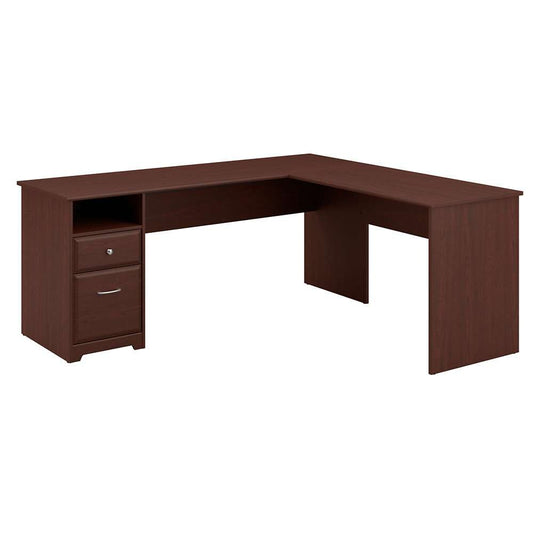 Bush Furniture - Cabot 72W L Shaped Computer Desk with Drawers in Harvest Cherry - CAB051HVC veiw 1