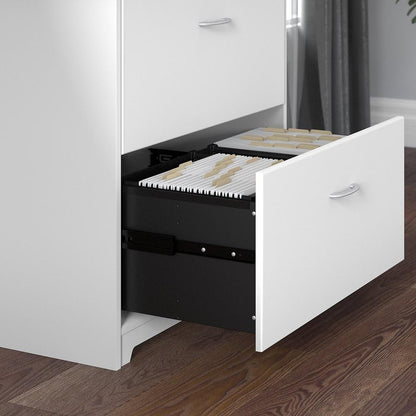 Bush Furniture - Cabot 2 Drawer Lateral File Cabinet in White - WC31980 veiw 4