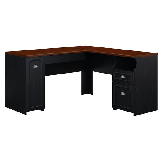 Bush Furniture - Fairview L Shaped Desk in Antique Black - WC53930-03K veiw 1