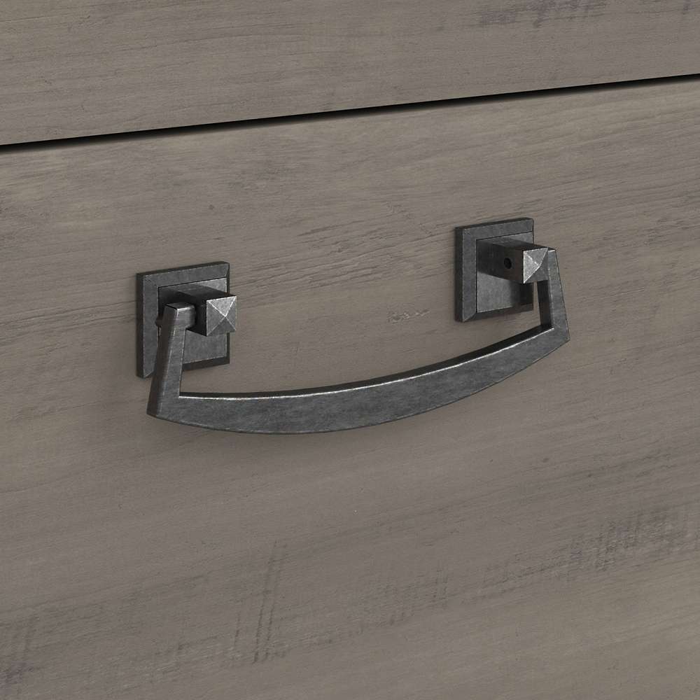 Bush Furniture - Homestead 2 Drawer Accent Cabinet in Driftwood Gray - HOF129DG-Z veiw 4