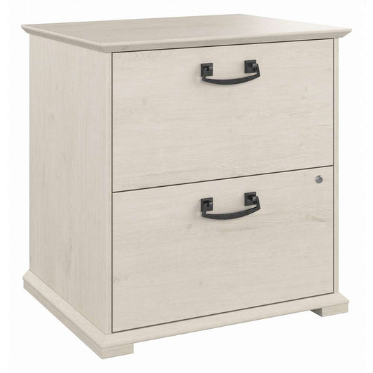 Bush Furniture - Homestead 2 Drawer Accent Cabinet in Linen White Oak - HOF129LW-Z veiw 1