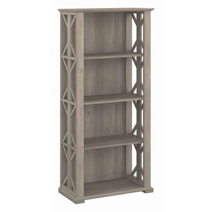 Bush Furniture - Homestead 4 Shelf Bookcase in Driftwood Gray - HOB166DG-03 veiw 1