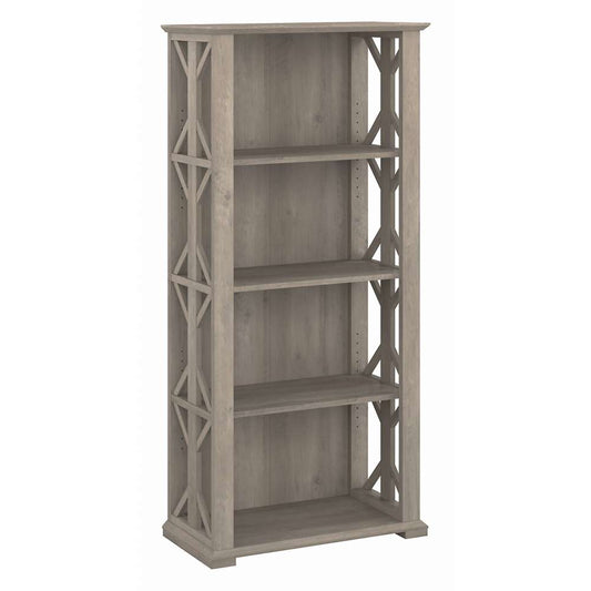 Bush Furniture - Homestead 4 Shelf Bookcase in Driftwood Gray - HOB166DG-03 veiw 1