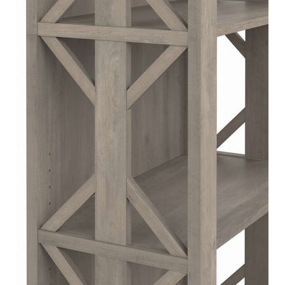 Bush Furniture - Homestead 4 Shelf Bookcase in Driftwood Gray - HOB166DG-03 veiw 5