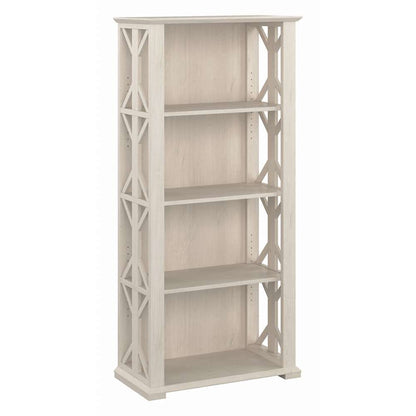 Bush Furniture - Homestead 4 Shelf Bookcase in Linen White Oak - HOB166LW-03 veiw 1