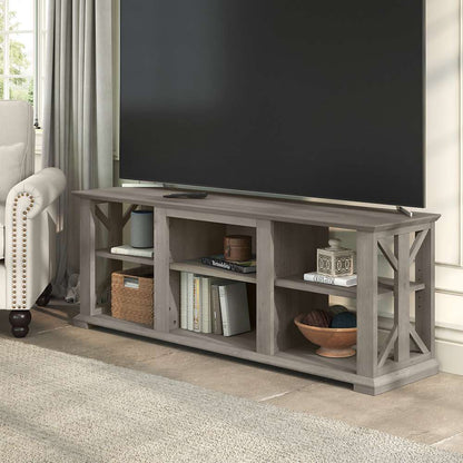 Bush Furniture - Homestead 60W TV Stand in Driftwood Gray - HOV160DG-03 veiw 2