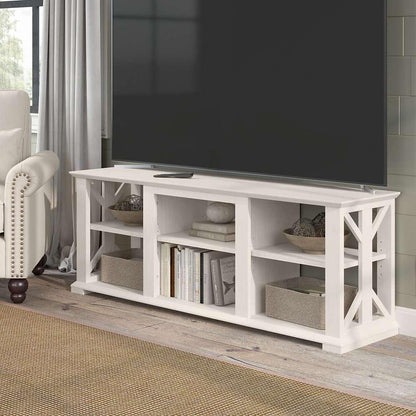 Bush Furniture - Homestead 60W TV Stand in Linen White Oak - HOV160LW-03 veiw 2