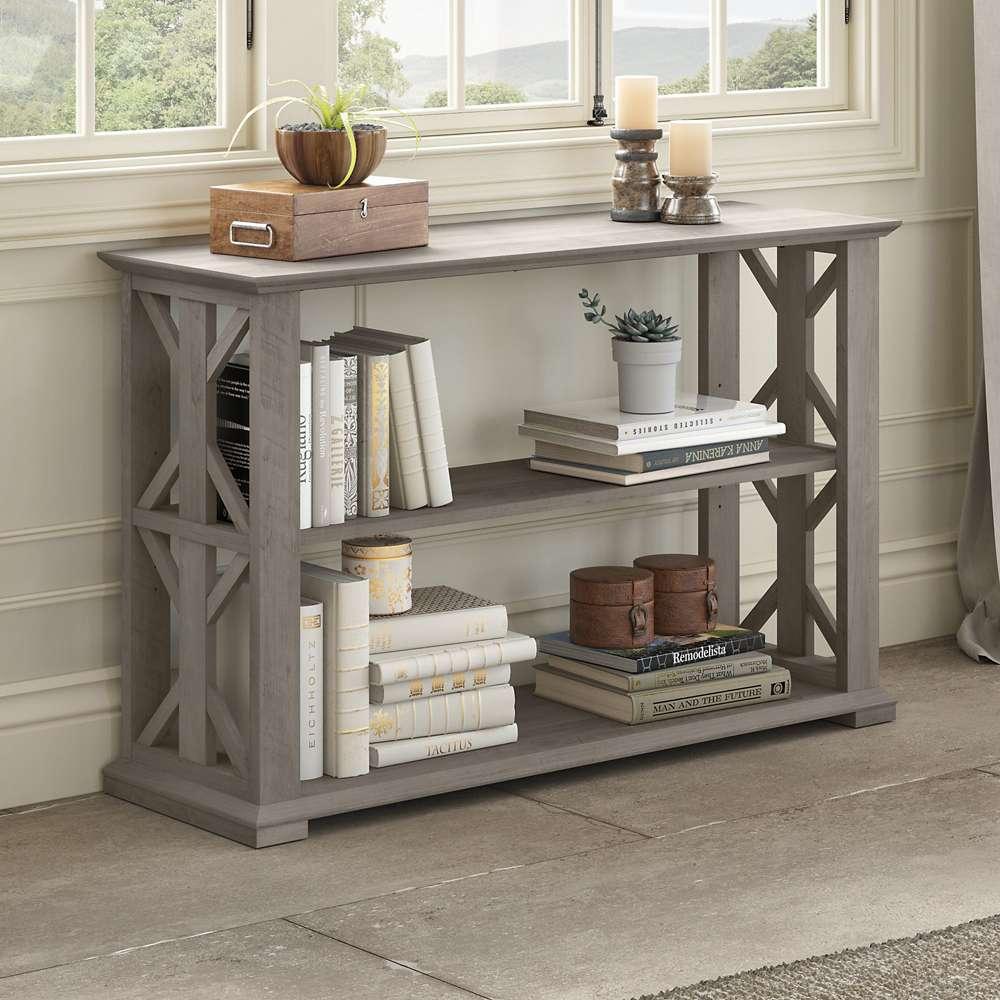 Bush Furniture - Homestead Console Table in Driftwood Gray - HOT248DG-03 veiw 2