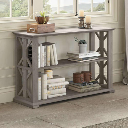 Bush Furniture - Homestead Console Table in Driftwood Gray - HOT248DG-03 veiw 2