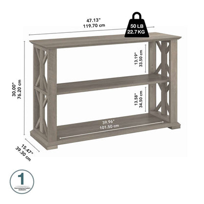 Bush Furniture - Homestead Console Table in Driftwood Gray - HOT248DG-03 veiw 3