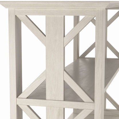 Bush Furniture - Homestead Console Table in Linen White Oak - HOT248LW-03 veiw 5