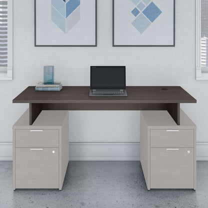 Bush Furniture - Jamestown 60W Desk Surface in Storm Gray - JTD160SG veiw 4