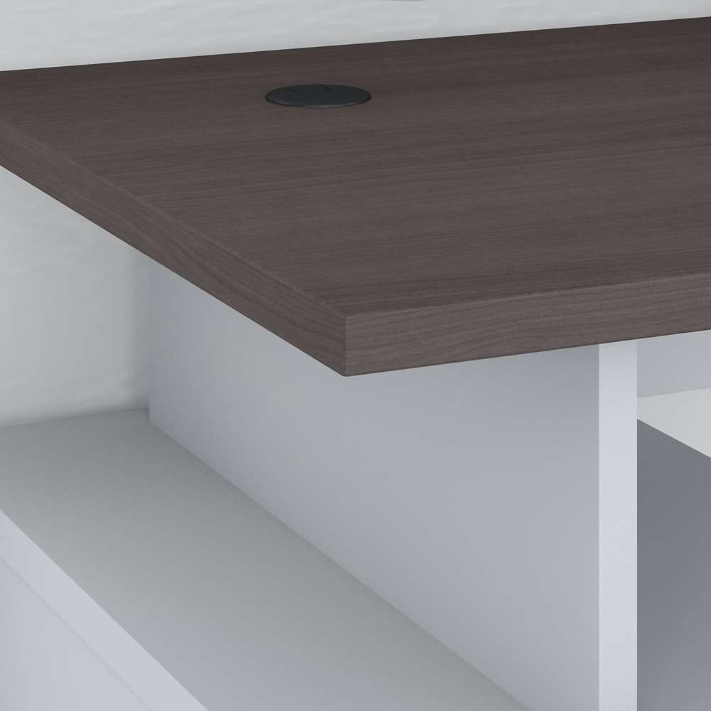Bush Furniture - Jamestown 72W Desk Surface in White and Storm Gray - JTD172SGWH veiw 5
