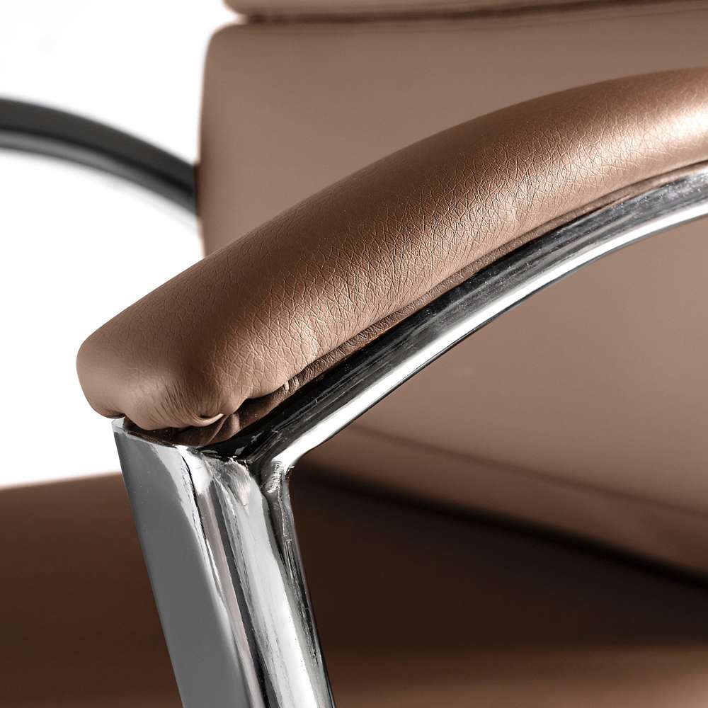 Bush Furniture - Jamestown High Back Leather Executive Office Chair in Saddle Tan - JTN027SD veiw 3