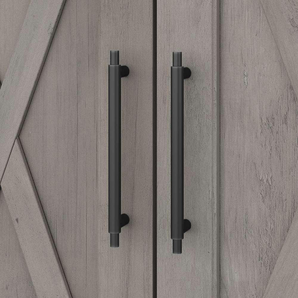 Bush Furniture - Key West 32W Bathroom Vanity Sink with Mirror and Over Toilet Storage Cabinet in Driftwood Gray - KWS032DG veiw 3